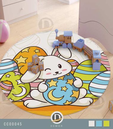 فرش های مدرن ولاکچری برای اتاق کودک طرح خرگوش