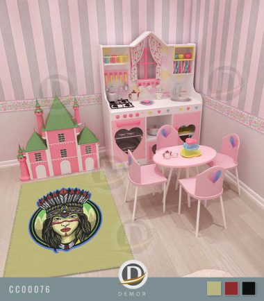 فرش اتاق کودک دخترانه با طرح جذاب و کارتونی