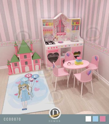 فرش اتاق کودک دخترانه با طرح های شاد و متنوع
