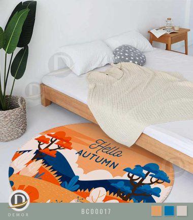 فرش با طرح پاییز و رنگ گرم برای اتاق خواب