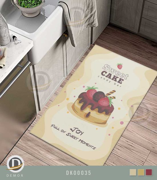 فرش آشپزخانه طرح کیک دمور