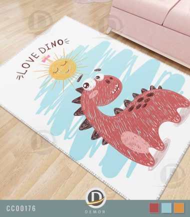 فرش کودک با تم و طرح دایناسور